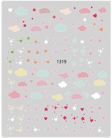 JUSTNAILS Sticker Wolken Dream selbstklebend 1319