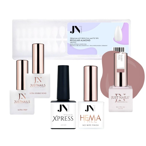 JUSTNAILS Premium Press on Tips Gel Polish Set S1