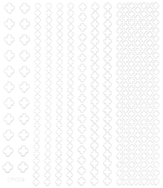 JUSTNAILS selbstklebende Sticker weiß 009
