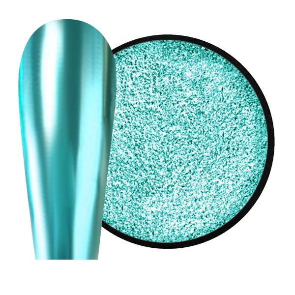 JUSTNAILS Mirror-Glow Nagel Pigment - Aqua Splash