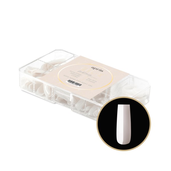 Gel-X® Neutral Cover Tips Box 150pcs - "Whitney" - Sculpted Square long