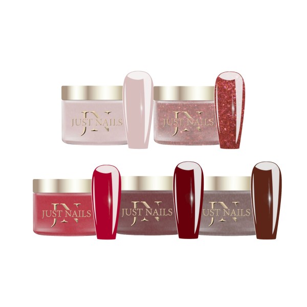 JUSTNAILS Premium Acryl Powder WINE & DINE SET