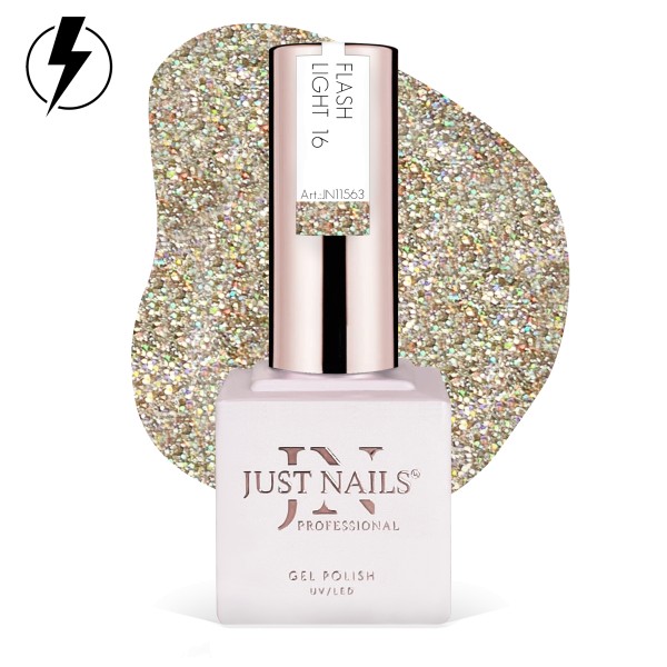 JUSTNAILS Gel Polish Color - Flash Light 16 - Shellac Soak-off