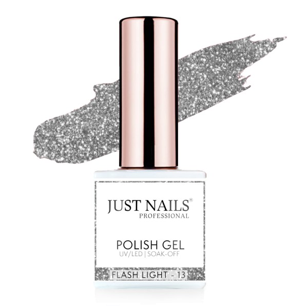 JUSTNAILS Gel Polish Color - Flash Light 13 - Shellac Soak-off