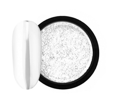 JUSTNAILS Mirror-Glow Nagel Pigment - White