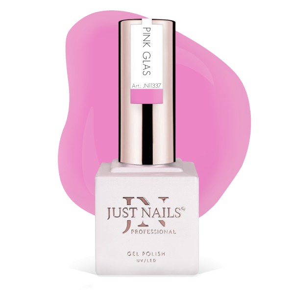 JUSTNAILS Gel Glas Polish Color - PINK GLAS - Shellac Soak-off